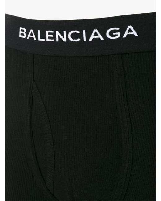 BALENCIAGA Logo Boxer Brief ブラック Balenciaga Logo Boxer Briefs Black & Black | END. (US)