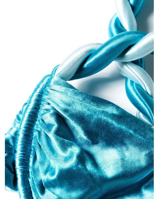 Isa Boulder Blue Reversible Bikini Top - Women's - Nylon/elastane/polyester