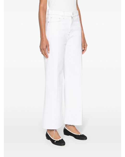 FRAME White High-waist wide-legged Jeans