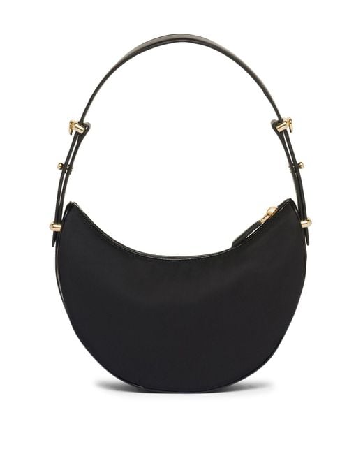 Prada Black Arqué Re-nylon Shoulder Bag