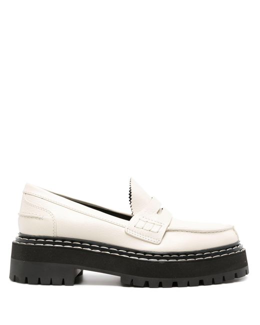 Proenza Schouler White Lug Sole Leather Loafers