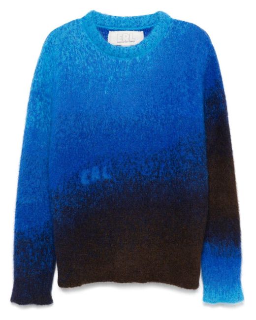 ERL Blue Gradient-Effect Sweater for men