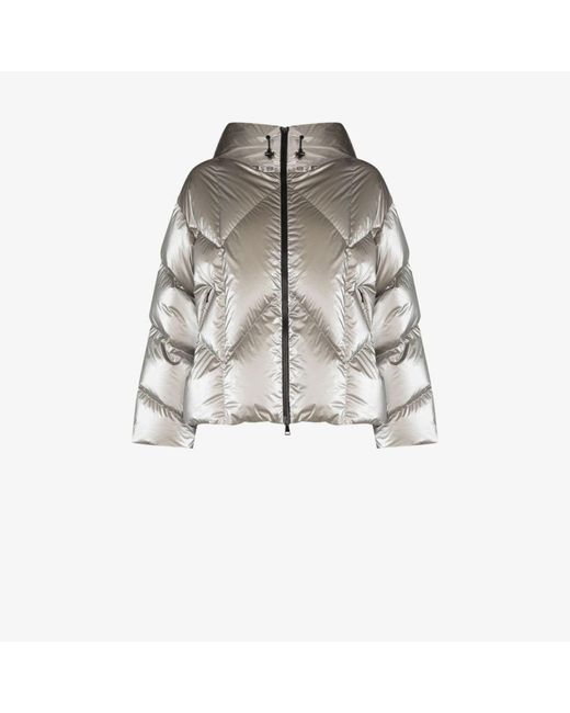 moncler metallic puffer jacket