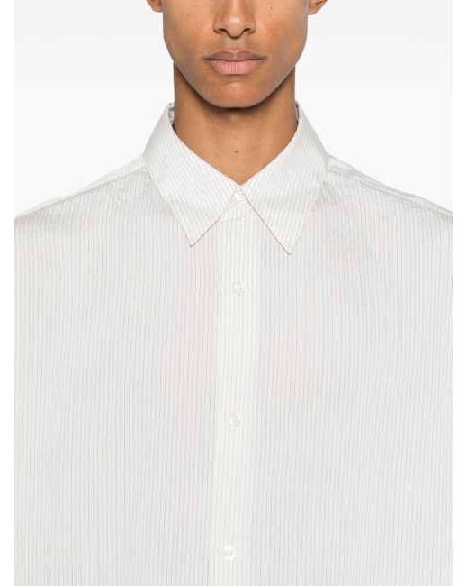 Studio Nicholson White Sorono Shirt - Men's - Modal/polyamide/cupro for men