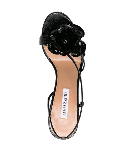 Aquazzura Metallic Paris Rose 105 Leather Sandals - Women's - Calf Leather
