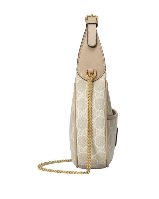 Neutral Mini GG-canvas and leather tote bag, Gucci
