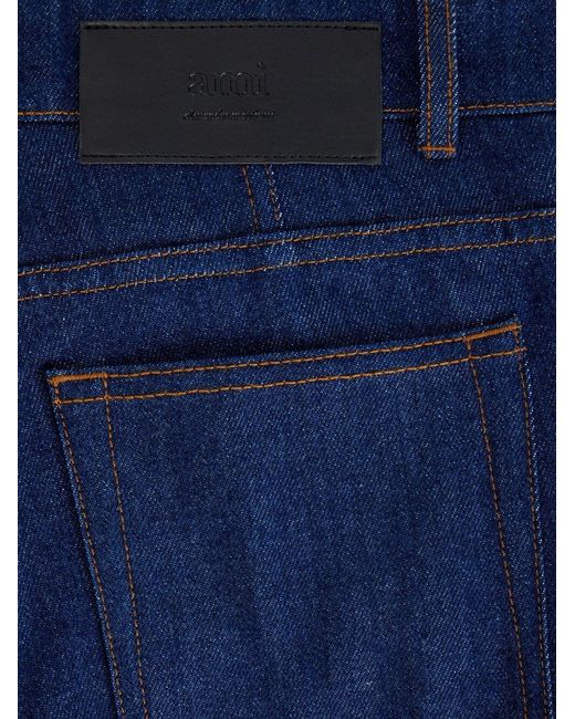AMI Blue Mid-rise Bootcut Jeans for men