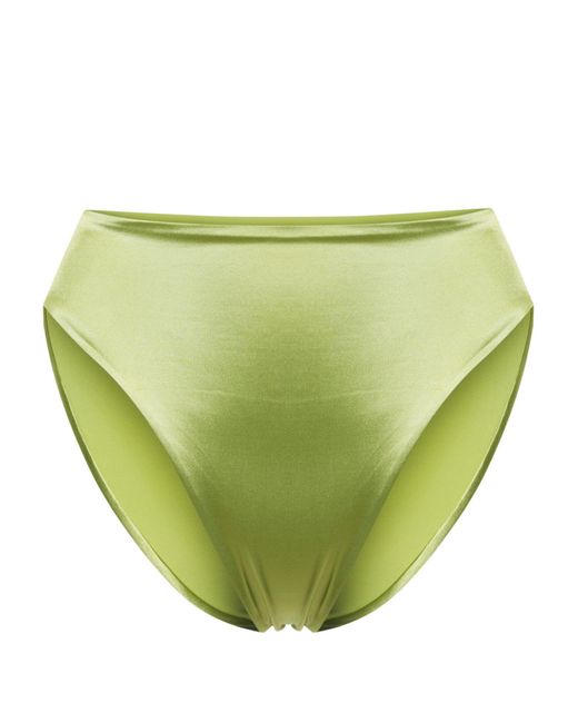 Form and Fold Green The 90s Rise Bikini Bottoms