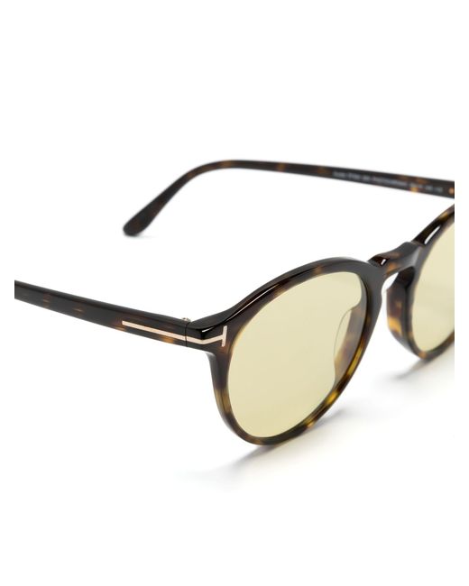 Tom Ford Natural Aurele Panto-frame Sunglasses - Men's - Acetate for men