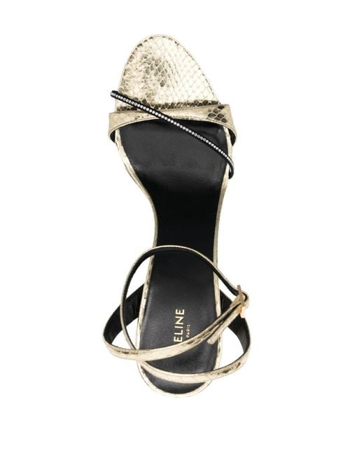 Céline Metallic Soir 85 Leather Sandals