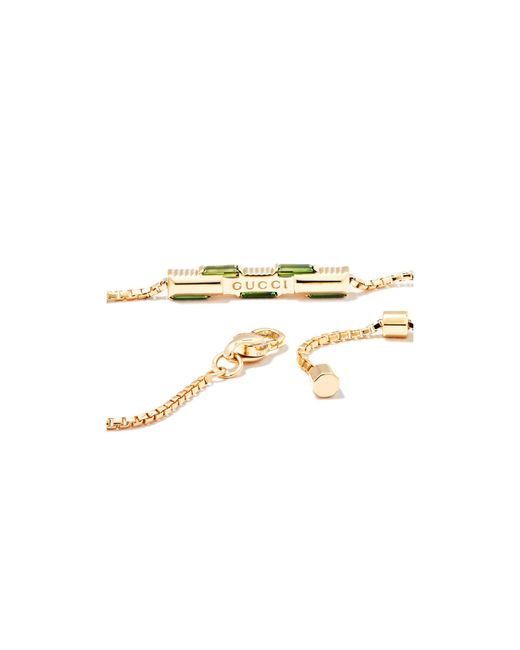 Gucci 18k Yellow Gold Link To Love Tourmaline Bracelet in Metallic Lyst