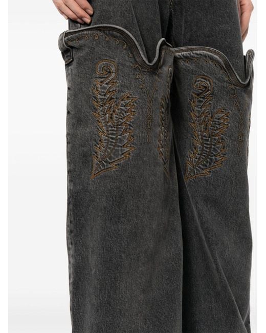 Y. Project Black Evergreen Maxi Cowboy Cuff Jeans - Men's - Organic Cotton for men