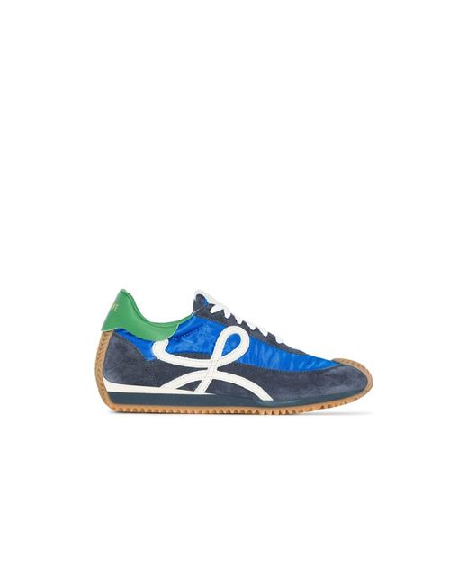 Loewe Blue Flow Runner Low-top Sneakers - Women's - Leather/rubber/fabric