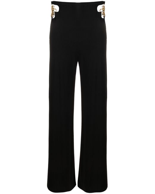 Agent Provocateur Black Anastacia Chain-detail Flared Trousers