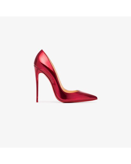 Christian Louboutin Metallic Red So Kate 120 Patent Leather Pumps