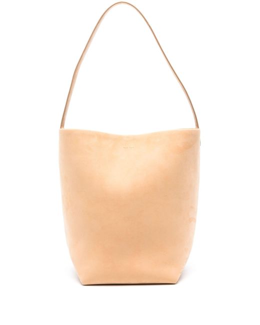 The Row White Neutral N/s Park Leather Tote Bag - Women's - Nubuck Leather