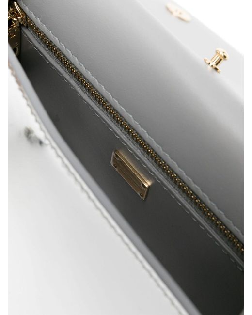 Dolce & Gabbana Metallic -tone Dg Logo Leather Cross Body Bag