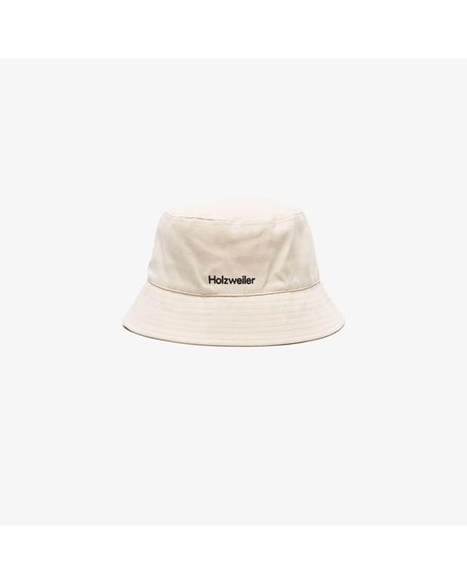 Holzweiler Neutral Pafe Logo Cotton Bucket Hat in Natural | Lyst