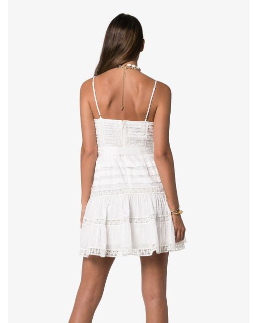 Zimmermann Honour Lace Mini Dress in White - Lyst