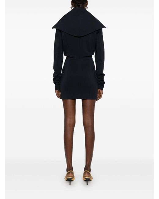 The Attico Blue Zip-Up Minidress