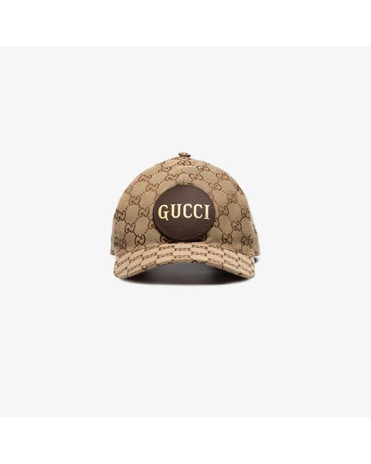 Gucci Red Men's Zeno Leather-patch GG Canvas Baseball Cap for men