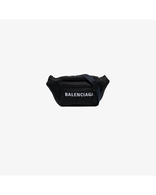 Balenciaga Black Wheel Logo-print Belt Bag