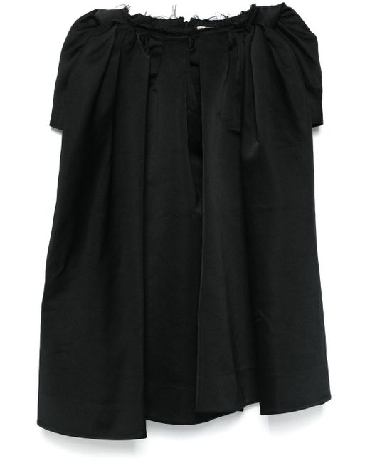 ShuShu/Tong Black Irregular Midi Skirt
