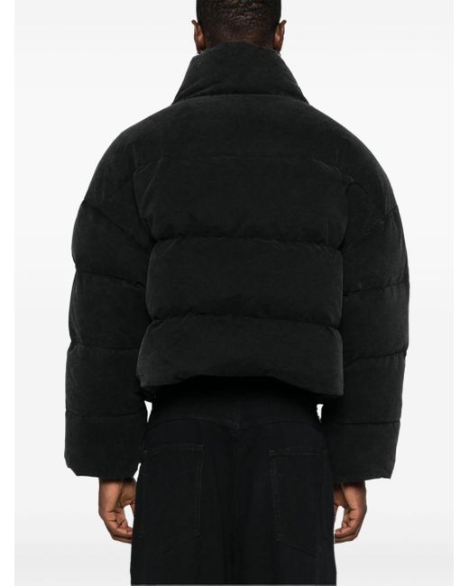 Entire studios Black Velvet Puffer Jacket