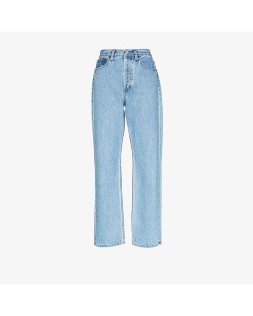 Still Here Women's Childhood Vintage Straight Leg Jeans - Blue