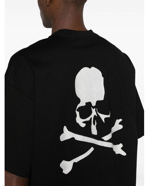 MASTERMIND WORLD Black Logo-print Cotton T-shirt for men