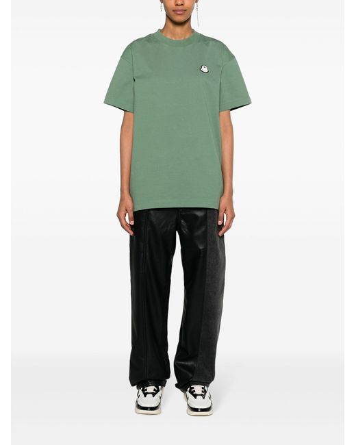 Moncler Genius Green X Palm Angels Logo-appliqué T-shirt - Unisex - Cotton