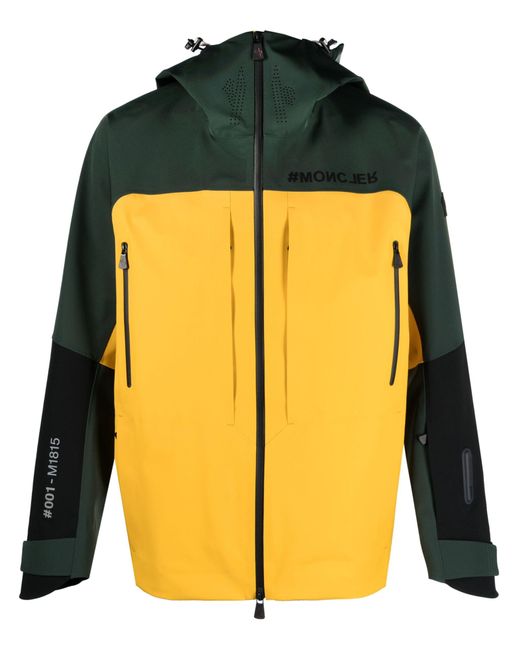 3 MONCLER GRENOBLE Yellow Brizon Ski Jacket - Men's - Polyamide/spandex/elastane/spandex/elastanepolyester for men