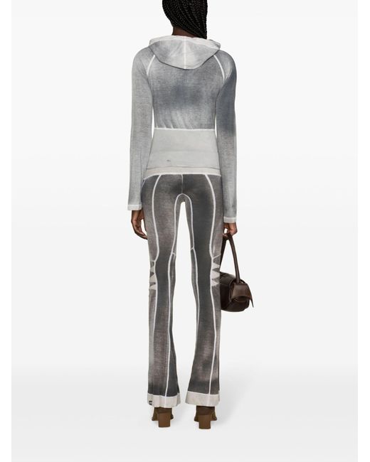 KNWLS Gray Raze Panelled Flared Trousers