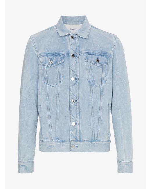 Givenchy Logo Print Denim Jacket in 