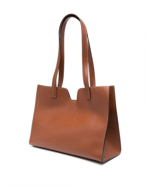 Céline Brown Cabas 16 Leather Tote Bag