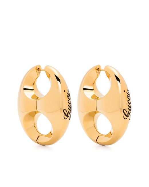 Gucci Metallic -tone Marina Sculptured Drop Earrings
