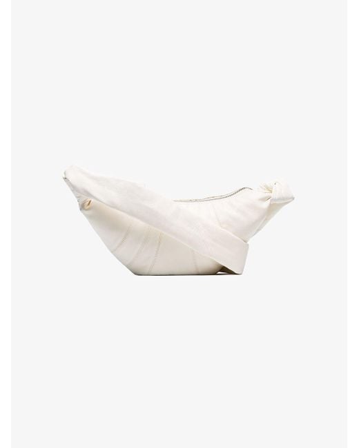 Lemaire White Croissant Leather Shoulder Bag