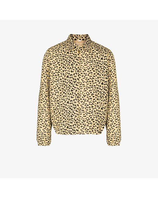 Gucci Multicolor Leopard Print Bomber Jacket for men