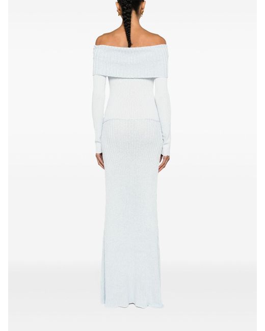 AYA MUSE White Karia Off-shoulder Maxi Dress - Women's - Nylon/viscose