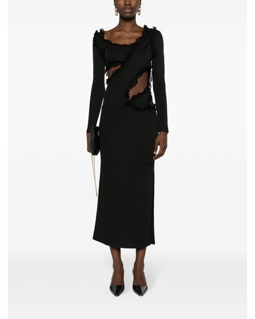 Christopher Esber Black Carina Cut-out Midi Dress