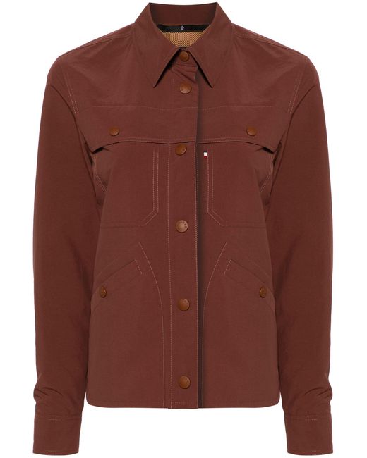 3 MONCLER GRENOBLE Brown Pochet Shirt Jacket