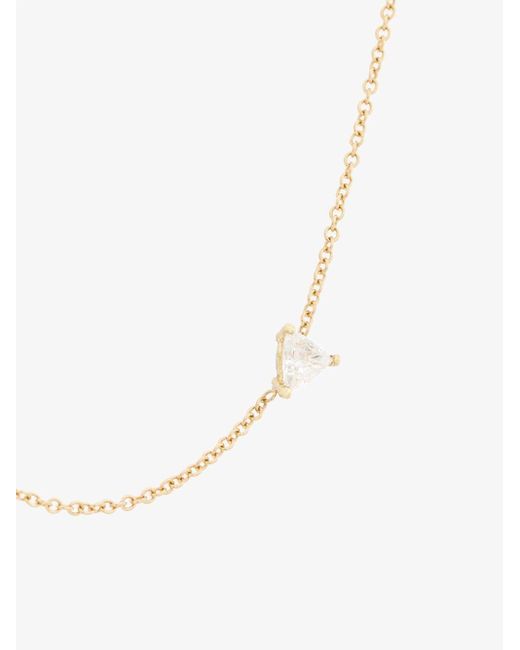 Lizzie Mandler 18k Yellow Gold Floating Triangle Diamond Necklace in ...