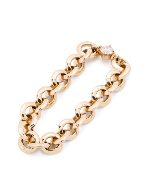 Lizzie Mandler Metallic 18k Gold Micro Chain Diamond Ring