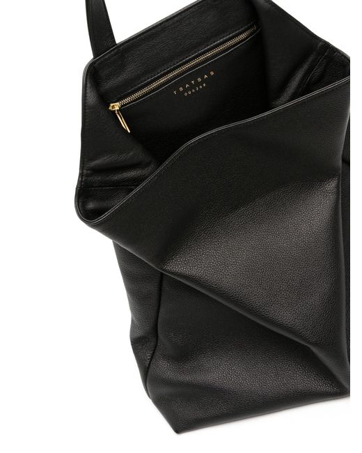 Tsatsas Black Fluke Leather Tote Bag - Women's - Calf Leather