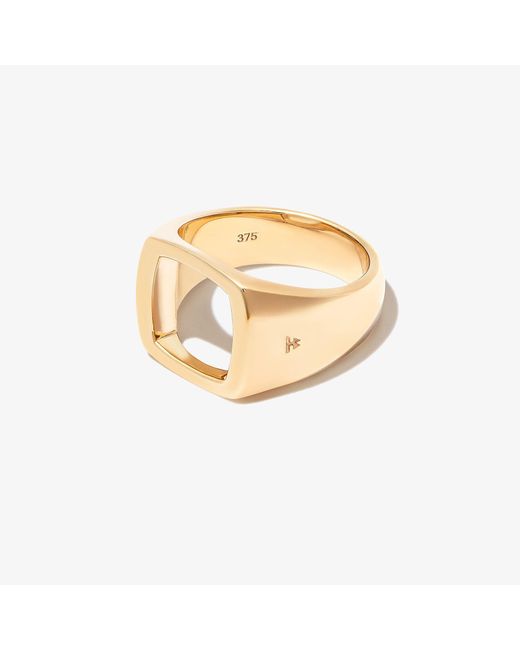 Tom Wood Knut 9-karat Gold Signet Ring in Metallic for Men Mens Jewellery Rings 
