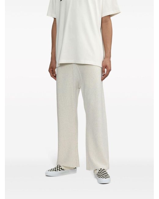 Maison Margiela White Grey Straight-leg Cotton Track Pants for men