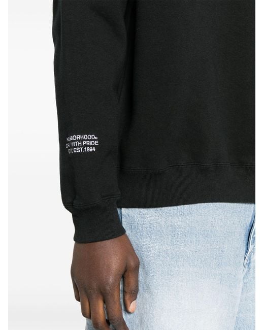 Neighborhood Black Drop-shoulder Cotton Sweatshirt for men