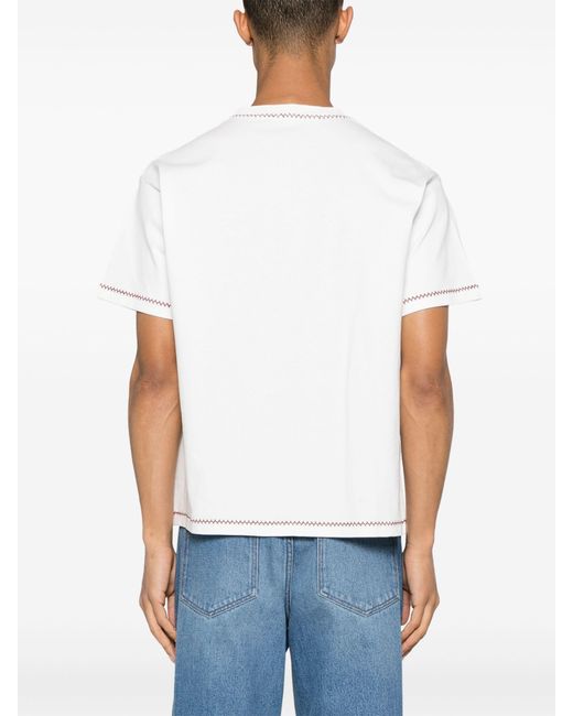 Bode White Griffon Pocket Cotton T-shirt for men