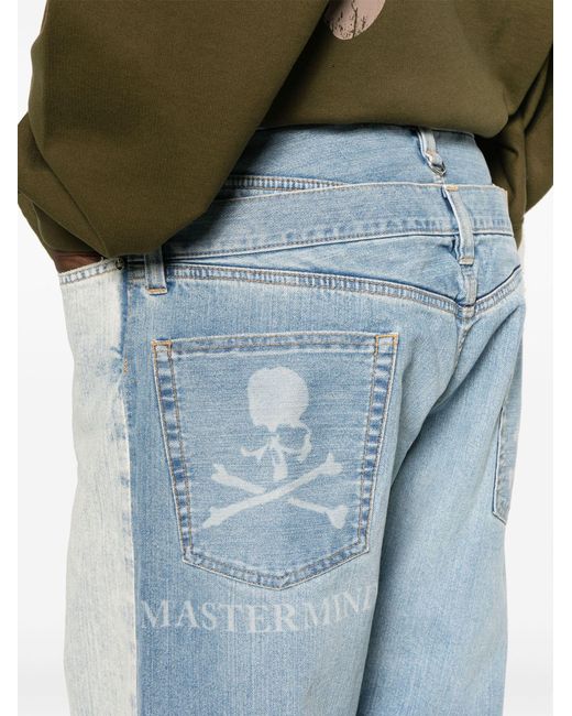 Mastermind Japan Blue Double-waist Straight-leg Jeans for men
