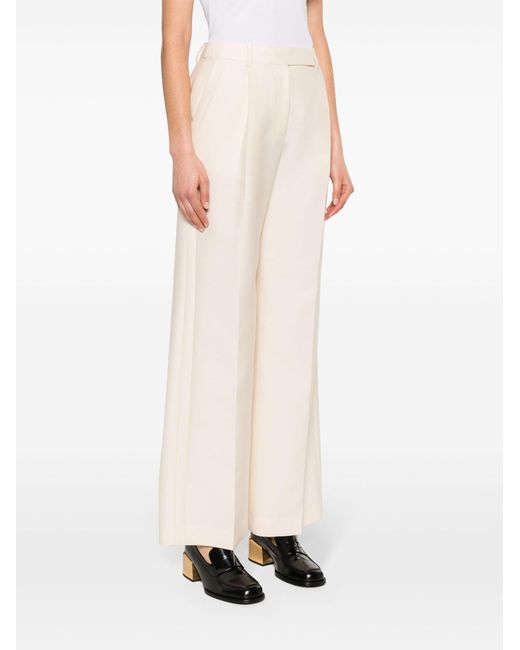 LVIR White High Waisted Tailored Trousers